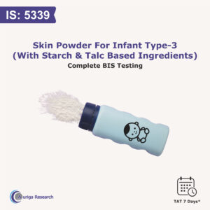 SKIN POWDER FOR INFANT TYPE-3 (With Starch and Talc Based Ingredients) IS 5339:2021