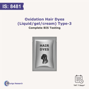 OXIDATION HAIR DYES (LIQUID/GEL/CREAM) TYPE-1 IS 8481:2020