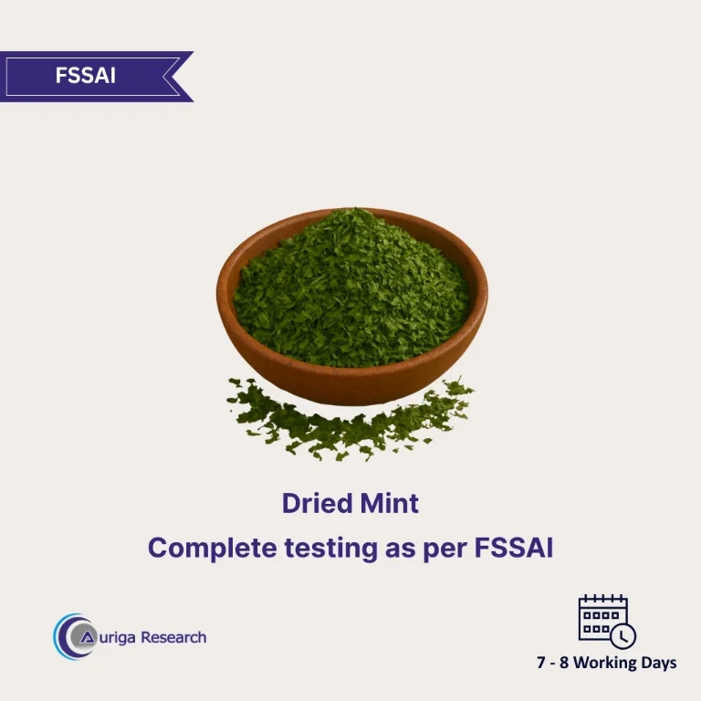 Dried Mint Testing