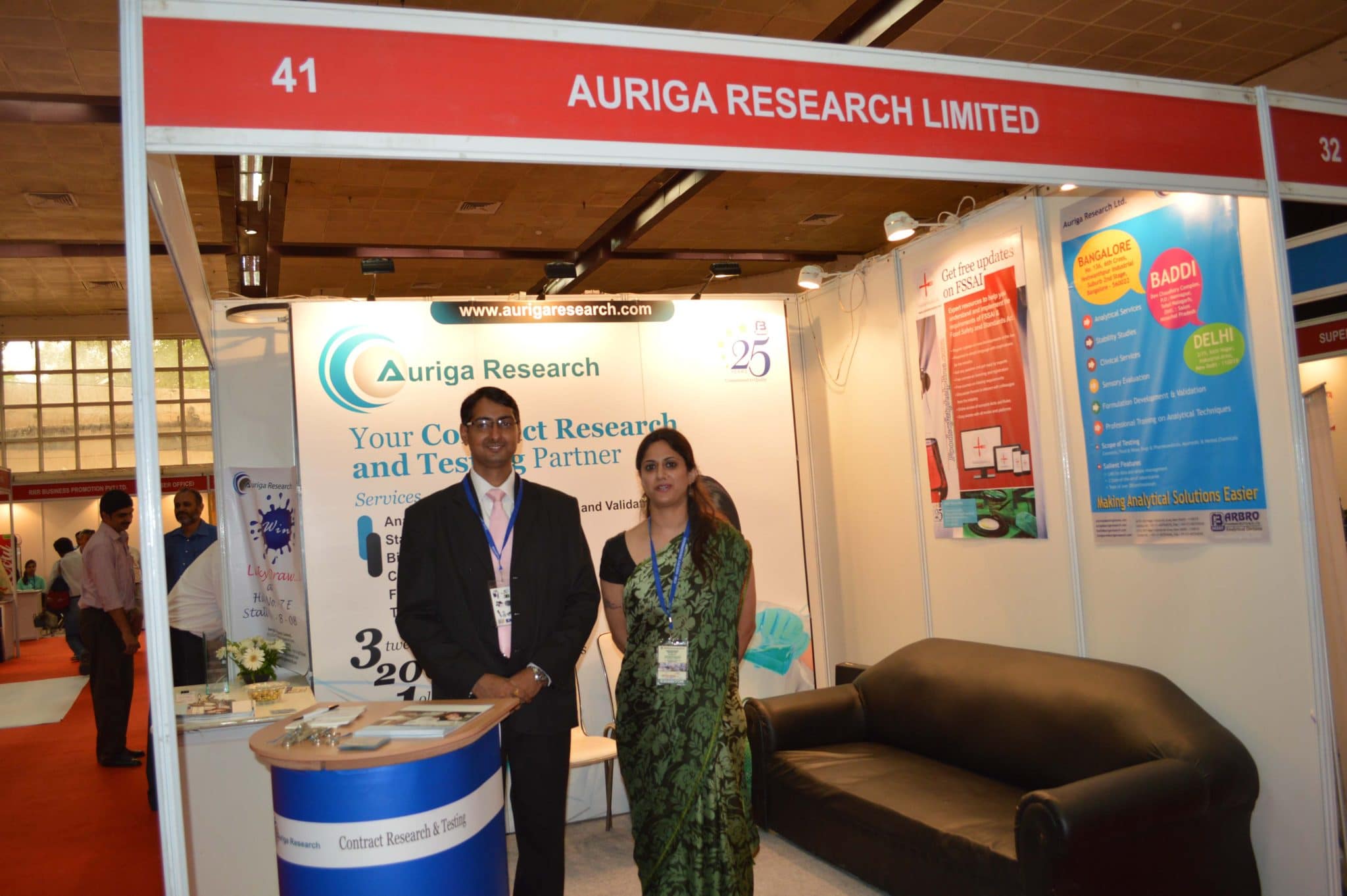 Dr. Neha Arora and Mr. MAnish Ranjan at the International Lab Expo-2013