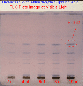 HPTLC Plate in visible light